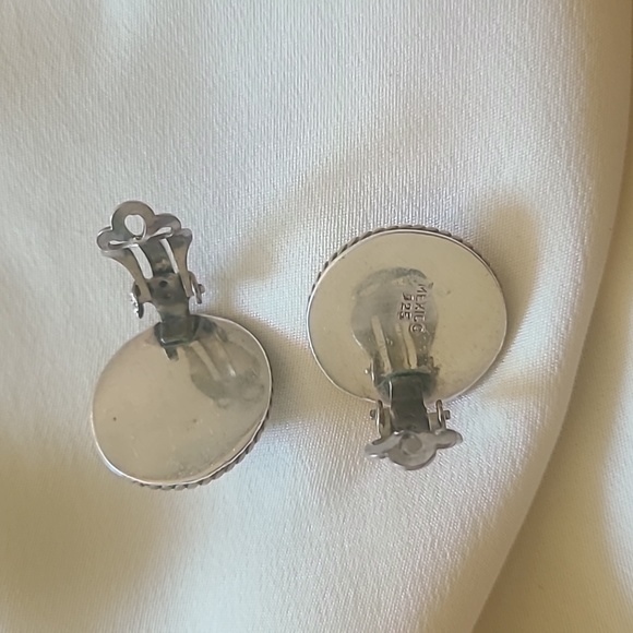 925 Mexico sterling silver clip earrings - Picture 2 of 4